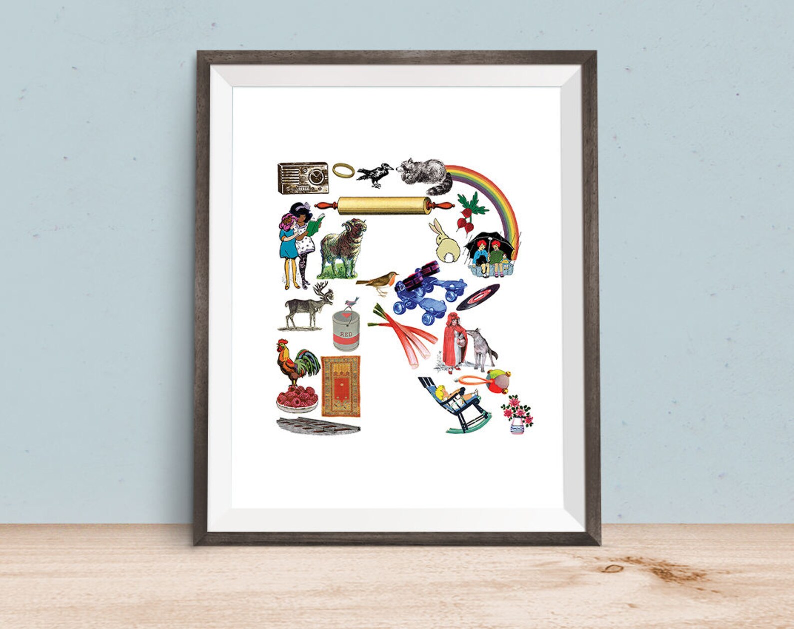 Grade R Abc Design Letter R, ABC Kid's Art, Alphabet Wall Art, Baby Monogram, Classroom ...