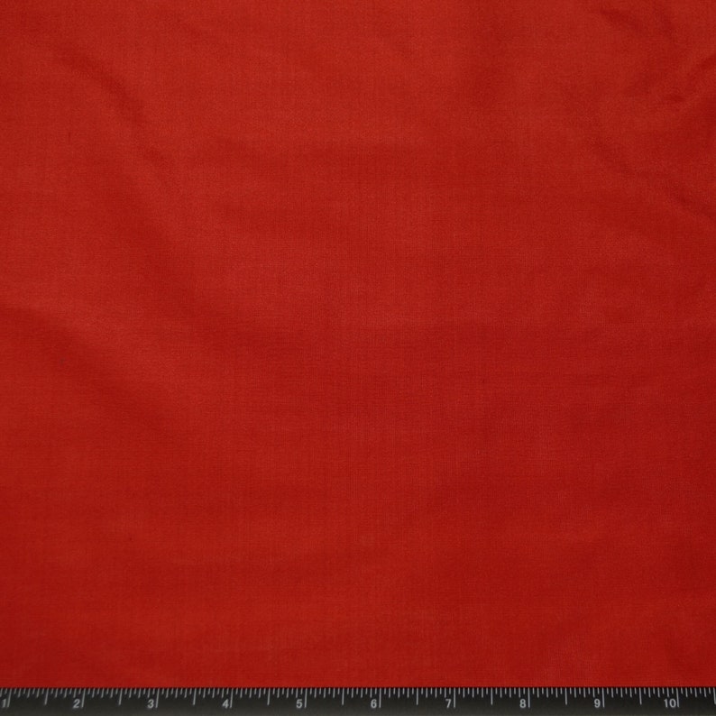 Seta Taffeta in tessuto rosso, tessuto 100% seta, tagliato a misura, largo 44 TS-7321 immagine 2