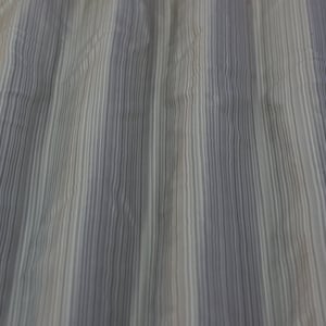 15 Percent Reduced: Taupe/White Vertical Taffeta Stripes 100% Silk Fabric, 54" Wide, By The Yard (SD-706B)