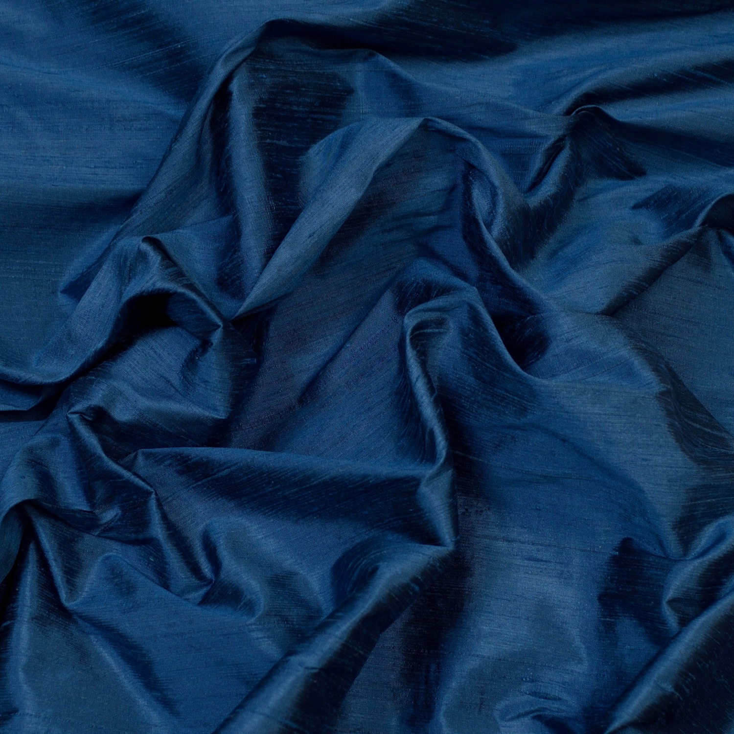 44 Wide - Royal Blue Dupioni Silk, 100% Silk Fabric, by The Yard