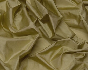 Chartreuse Tissue Taffeta Silk, 100% Silk Fabric By the yard, 44" Wide (TS-7310)