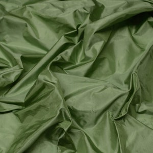 Iridescent Sage Green Tissue Taffeta Silk, 100% Silk Fabric, By The Yard, 44" Wide (TS-7338)