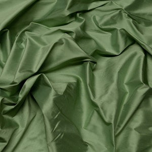 Iridescent Asparagus Green Shantung Silk, 100% Silk Fabric, 44" Wide, By The Yard (SF-223B)