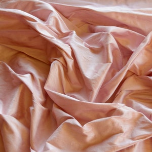 Spanish Pink Dupioni Silk, 100% Silk Fabric, 44&quot; Wide, By The Yard (S-187)