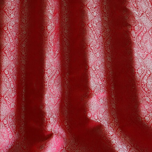 Gold Red 358-4 Silk Jacquard main image 1