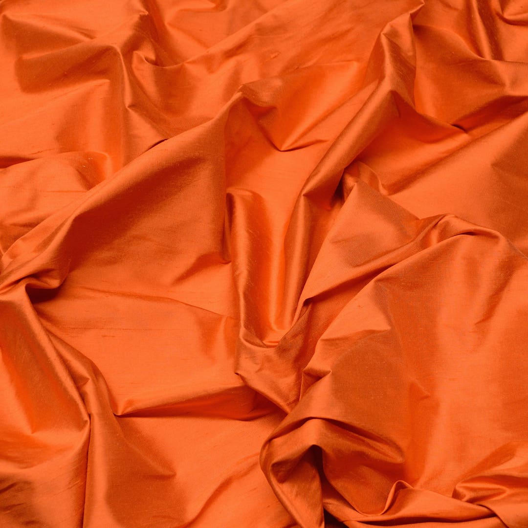 Clementine Orange Silk Shantung 54