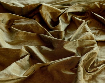 Soie iridescente Sagebrush Dupioni, tissu 100% soie, 44 » de large ou 54 » de large, par verge (S-106)
