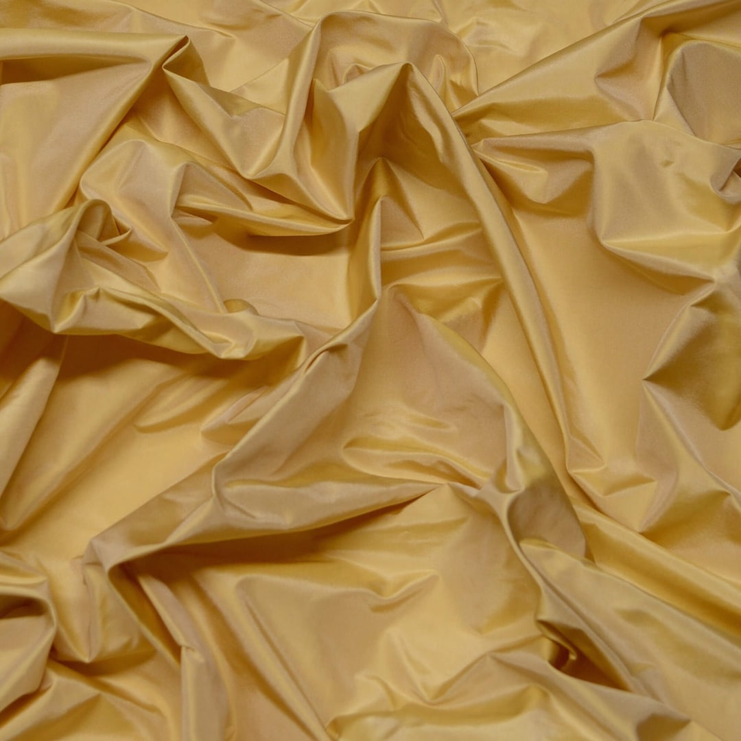 Iridescent Gold Spun Silk Fabric main image 1