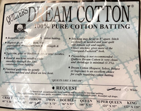 Natural Cotton Request Low Loft Twin Quilt Batting