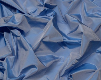 Cornflower Blue Iridescent Silk Taffeta 100% Silk Fabric, 54&quot; Wide, By the Yard (TS-7031)