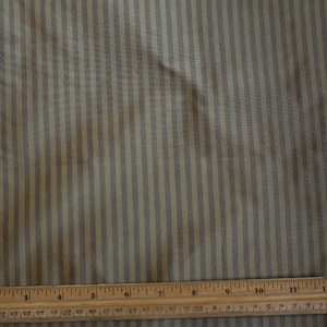 Sage/Gold Taffeta Stripes 100% Silk Fabric, 54" Wide, By The Yard (SD-722B)