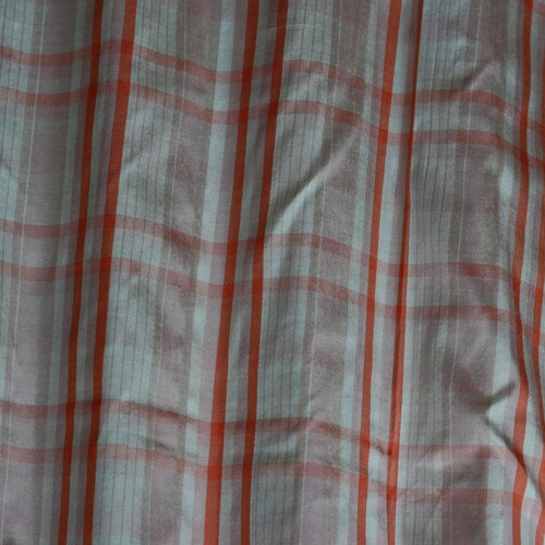 Peach/orange Dupioni Shantung Checks 100% Silk Fabric 54 - Etsy