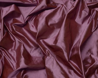 Soie Taffeta en tissu rose mauve irisé, tissu 100% soie, 44 » de large, par verge (TS-7308)