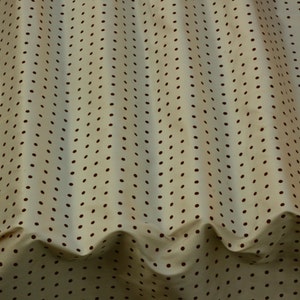 Brown/Cream Printed Polka Dots Printed Dupioni Shantung 100% Silk Fabric, 44&quot; Wide, By The  Yard (TS-7471E)