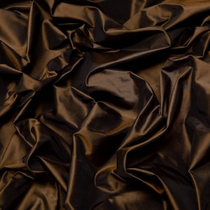 Iriserende chocoladebruine zijden tafzijde 100% zijde, 54" breed, op maat gesneden (TS-7049)