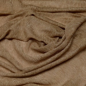 Walnut Crinkled Metallic  Striped Silk Organza Fabric, Silk/Metallic Fabric,  27&quot; Wide, 0.85 yard piece (TS-7254)