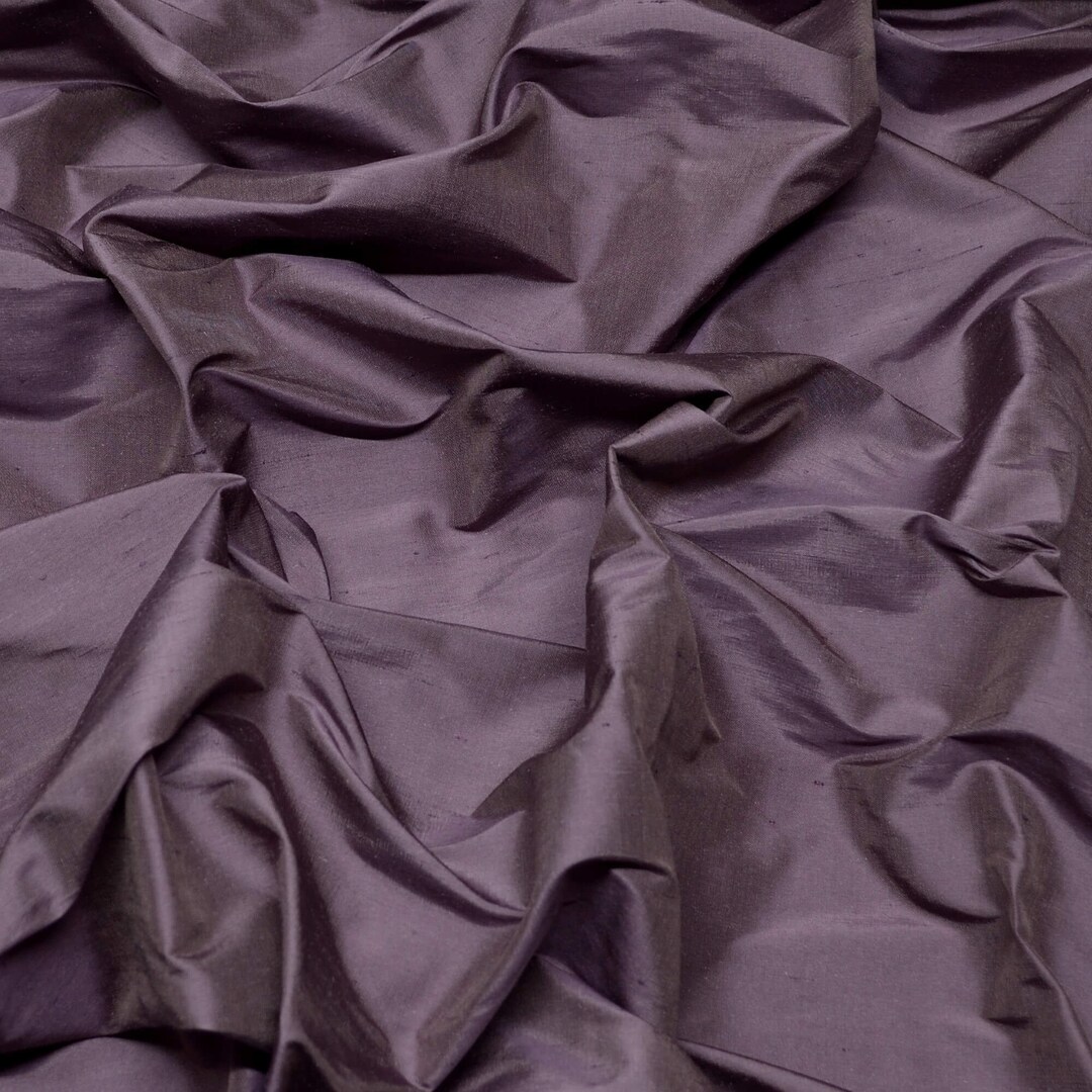 Iridescent Green Purple Silk Shantung 54
