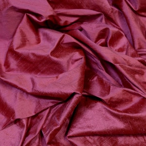 Iridescent Raspberry Pink Dupioni Silk, 100% Silk Fabric, 44" Wide, By The Yard (S-231)