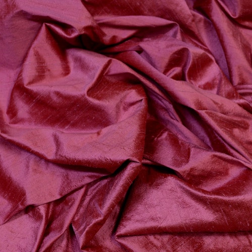 Hot Coral Pink Dupioni Silk Fabric main image 1