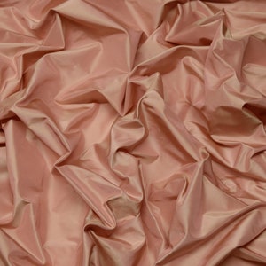 Iridescent Rose Dust Pink Silk Taffeta 100% Silk Fabric, 54&quot; Wide, By The Yard (TS-7044A)
