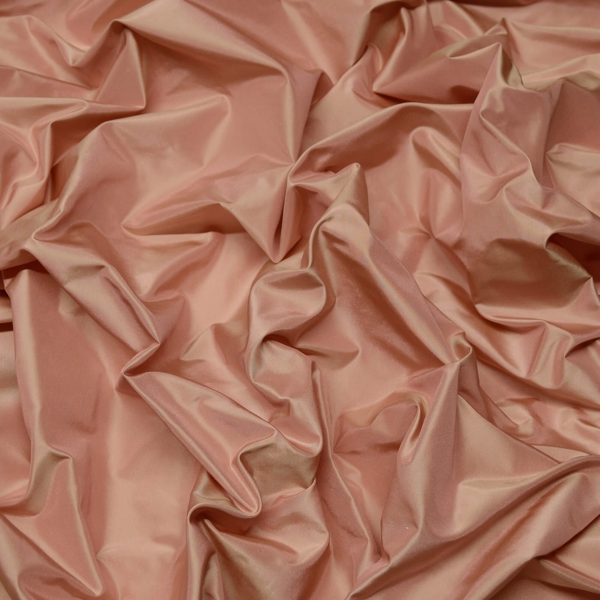 Iridescent Rose Dust Pink Silk Taffeta 100% Silk Fabric, 54" Wide, By The Yard (TS-7044A)