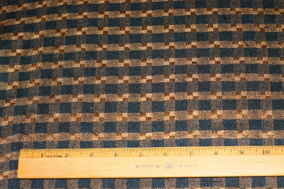 54/" W WT-412B Brown//Black Checks 100/% Matka//Tassah Raw Silk 1.10 yard piece