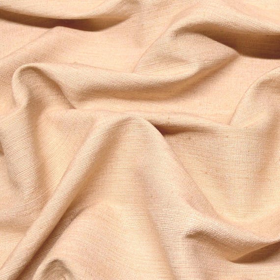 Dusty Peach Tassah Raw Silk with Cotton Backing 100% Silk Fabric, 54" Wide, By The Yard (WT-226C)