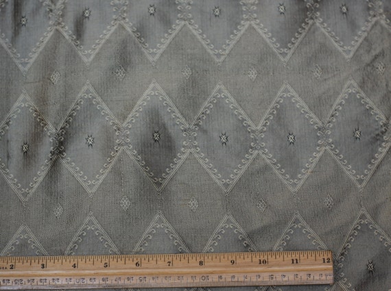 EB-822 By The Yard Olive Dupioni Silk Embroidery 100/% Silk Fabric 54/" Wide