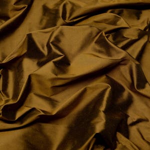 Iridescent Raw Umber Brown Shantung Silk, 100% Silk Fabric, 54&quot; Wide, By The Yard (SF-5077)
