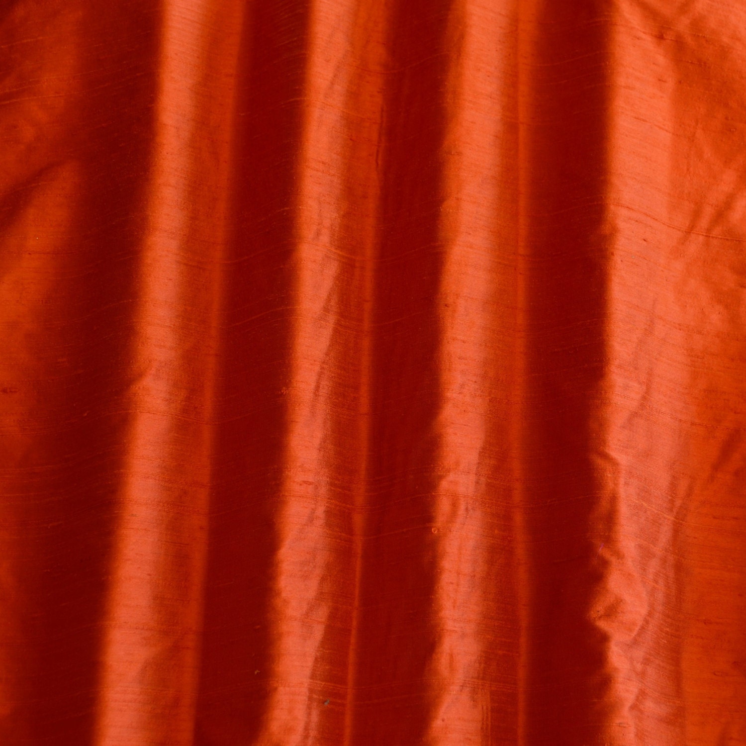 Iridescent Orange Spun Silk Fabric main image 1