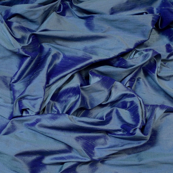 Irisierende stahlblaue Dupionseide, 100% Seidenstoff, 44 "breit, Bulk-Lagerung (S-229)