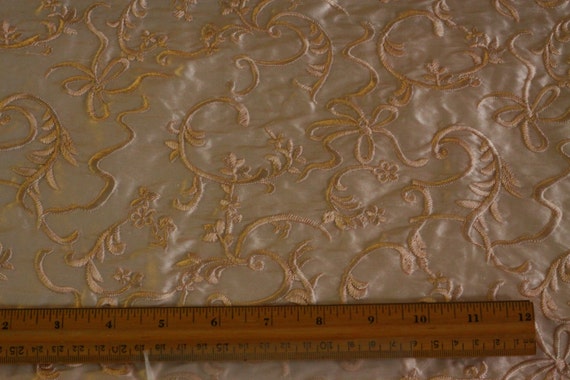 54/" W Baby Blue Silk Dupioni Shantung w// Embroidery 100/% Silk Fabric EB-880