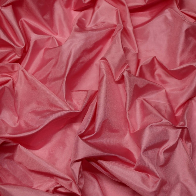 Rose Pink Bronze Taffeta Silk Fabric