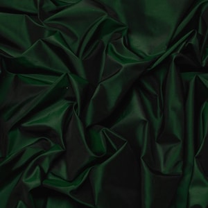 Iridescent Hunter Green Silk Taffeta 100% Silk Fabric, 54&quot; Wide, By The Yard (TS-7030)
