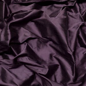 Iridescent Eggplant Purple Shantung Silk, 100% Silk Fabric, 54" Wide, By The Yard (SF-128)