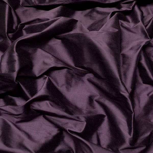 Aubergine irisée Purple Shantung Silk, 100% Silk Fabric, 54 » de large, par verge (SF-128)