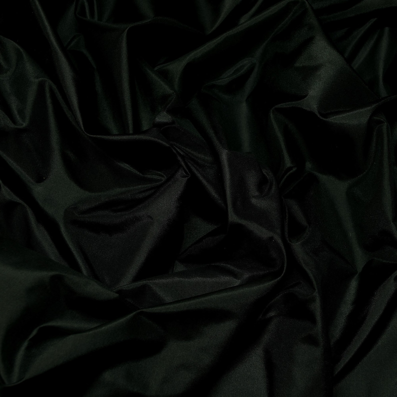 Black Tissue Taffeta Silk 100 Silk Fabric by the Yard Etsy