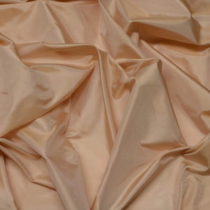 Light Peach Tissue Taffeta Silk, 100% Silk Fabric By The Yard, 44" Wide (TS-7320)