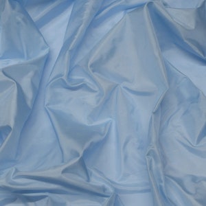Iridescent Baby Blue Tissue Taffeta Silk, 100% Silk Fabric, By The Yard, 44&quot; Wide (TS-7304)