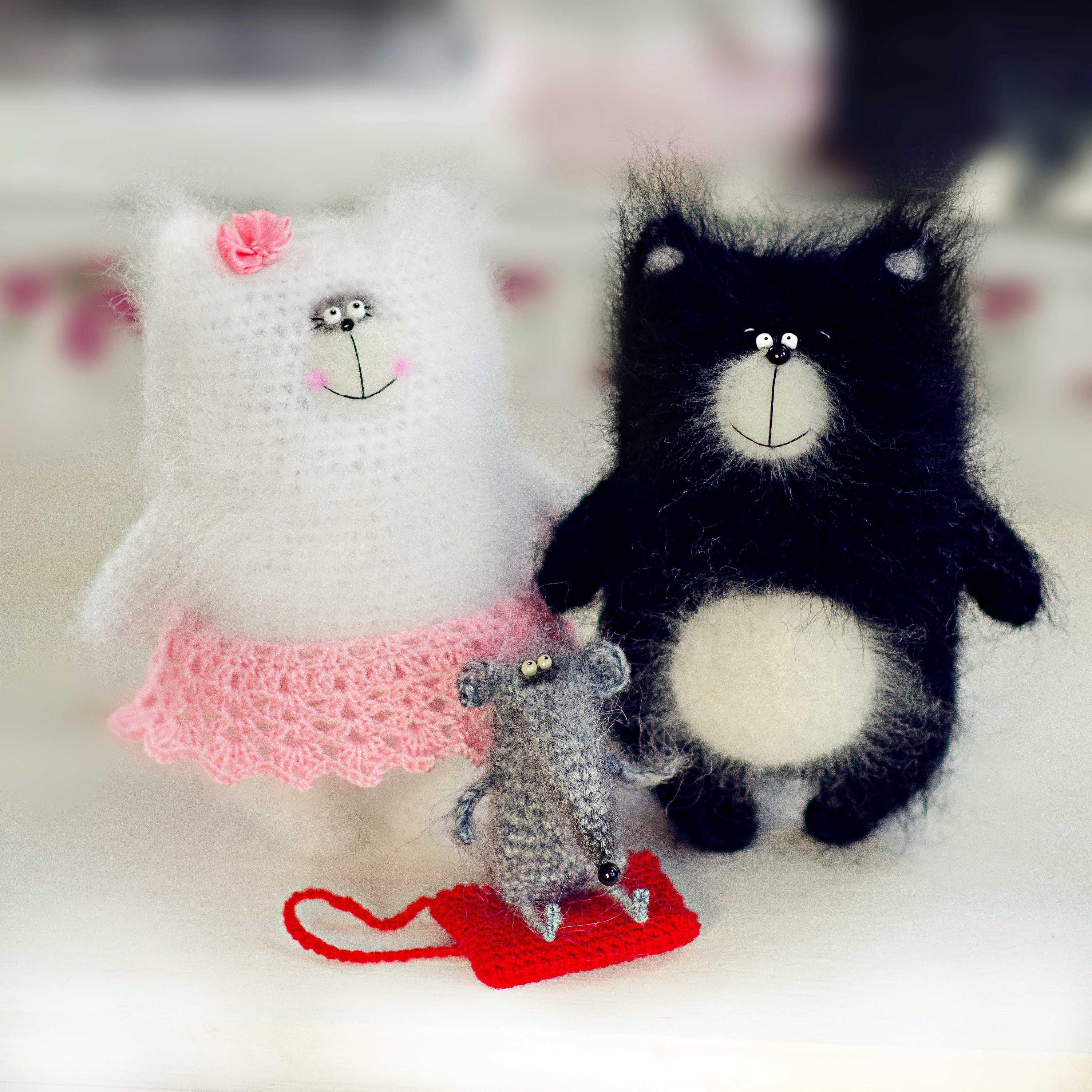 Вязаная Игрушка Кот Купить