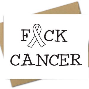 Greeting Card | Cancer | Get Well | F Cancer | F Cancer Card - Customizable