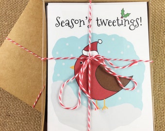 Pack de 10 cartes de Noël - Tweetings de la saison