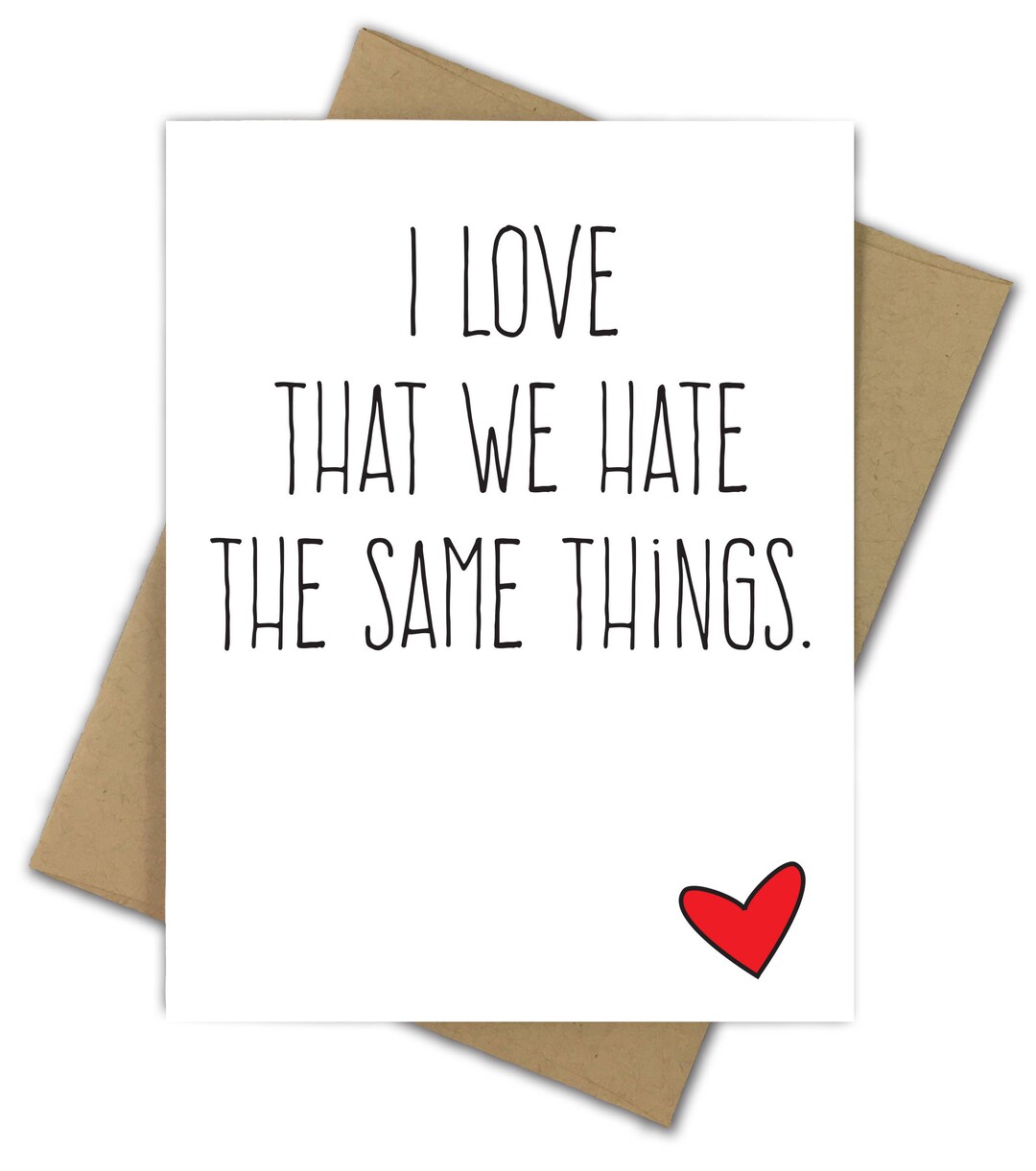 Valentine Card | Love | Hate | Sarcastic | Rude | Love That We Hate the ...
