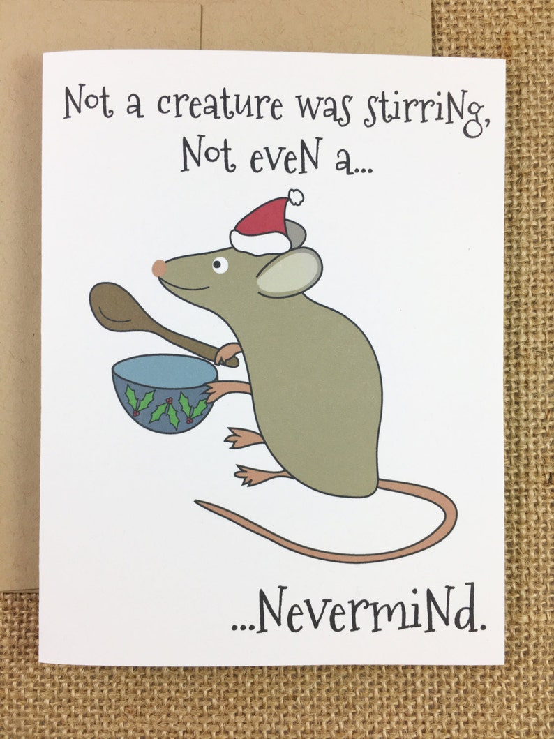 Pack of 10 Christmas Cards Not a Creature Was Stirring Not