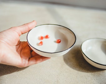 Ring Dish / Ceramic Bowl / Trinket Dish / Jewelry Dish / Desk Accessories / Soap Dish / Rustic Home Decor / Berry Bowl / Bridesmaid Gift