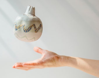 Ceramic Pomegranate Coffee Table Decor Rosh Hashanah Jewish Gifts Judaica Ceramic Sculpture Office Decor Desk Accessories Israeli Art