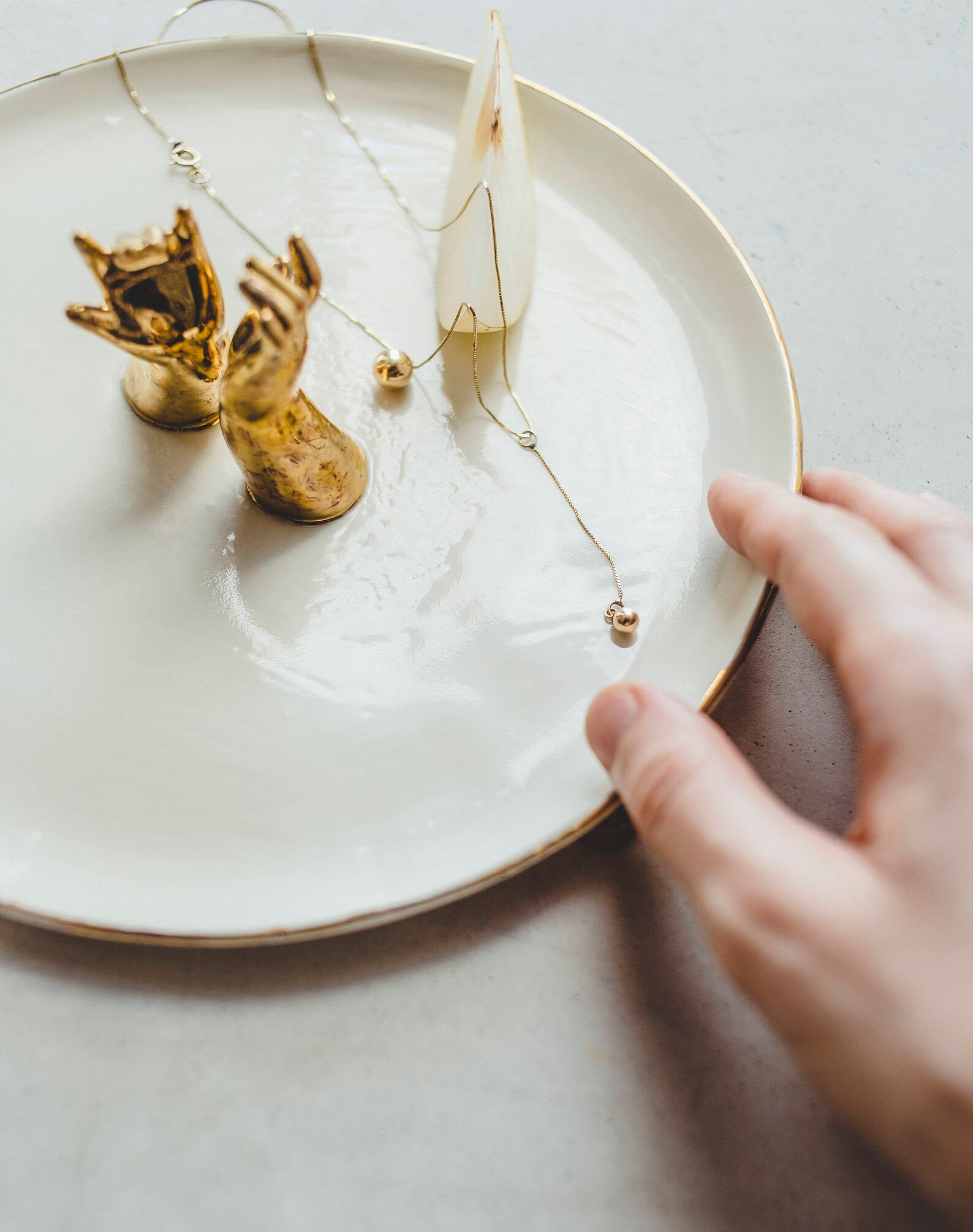 Ceramic Hand Jewelry Display Vanity Decor Bathroom Vanity Tray Etsy