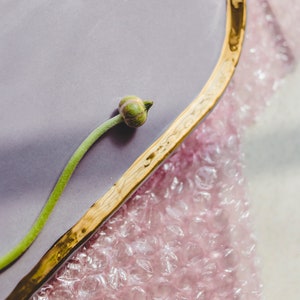 Golden Lilac Porcelain Vanity Tray, Trinket Dish image 6