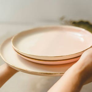 Hand Painted Pottery Plates Dinner Plates Salad Plates Ceramic Dessert Plates Ceramic Dinnerware Decorative Ceramic Plate Dinner Set image 4