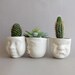 Head planter,cute succulent planter,plant gift set,modern planter,cute ceramic gift,modern pottery,indoor herb garden,unique plant pot 